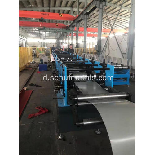 Talang baja downspout cold roll forming machine